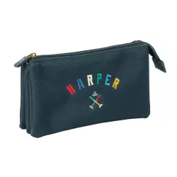 Estuche Portatodo Triple Harper & Neyer Safta - Organizador escolar resistente