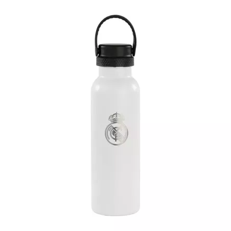 Botella Térmica Real Madrid Blanca 600ml Runbotts – Licencia Oficial Real Madrid CF