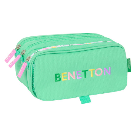 Estuche Escolar Triple Grande Benetton Mint