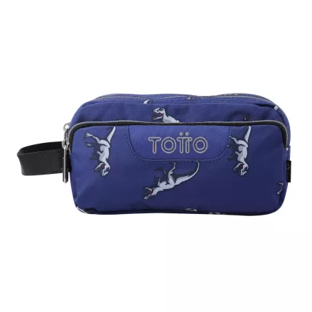 Totto Estuche Triple Grande Agapec T-Rex Azul