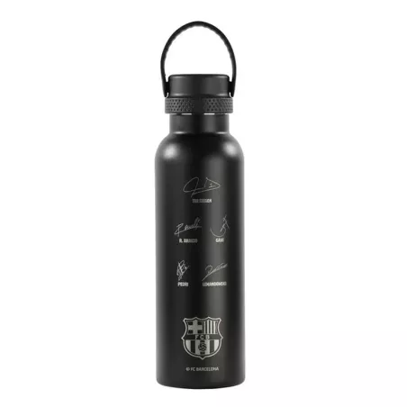 Botella Térmica Runbott FCB Firmas + Escudo Negro - 600 ml | FC Barcelona