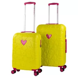 Set Maletas Agatha Ruiz Verde Pistacho Rosa TSA Ruedas 360°