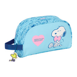 Neceser Grande Niño Snoopy Love - Ideal 5 a 14 Años - Cómodo y Versátil - 26x16x9 cm - Safta