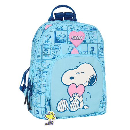 Mochila para Niños Snoopy Love - Ideal Uso Diario y Diferentes Edades - Cómoda y Resistente