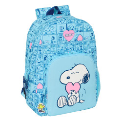 Mochila Escolar Adaptable a Carro Snoopy Love - Resistente y Cómoda para Niños