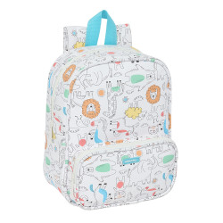 Mochila Guardería Safta Preescolar Zoo - 6L, Resistente y Cómoda para Niños