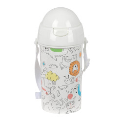 Botella Safta Preescolar Zoo 500 ml con Pajita - Libre de BPA