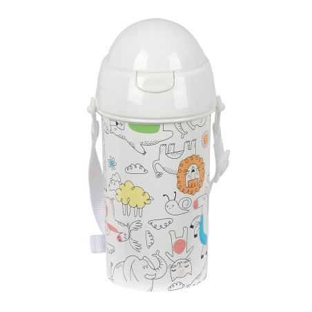 Botella Safta Preescolar Zoo 500 ml con Pajita - Libre de BPA