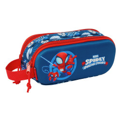 Estuche Portatodo Doble 3D Spidey - Diseño Único de Spider-Man - Ideal Escolar