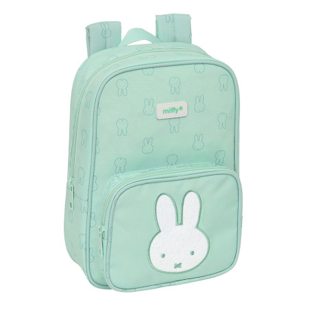 Mochila Infantil Reciclada y Repelente al Agua Miffy Menta - Mochila Miffy Menta