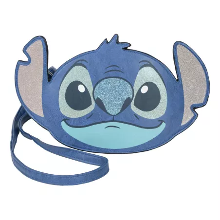 Bolso Polipiel Stitch Azul - Asa Bandolera - Orejitas y Ojos Brillantes - Disney Lilo & Stitch