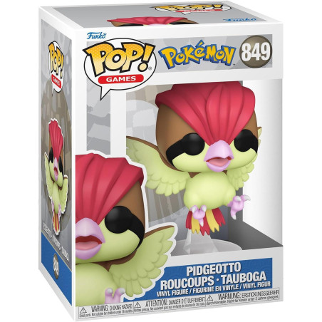 Funko Pop PIDGEOTTO Pokemon 849 Pop! GAMES Vinyl Figure Licencia Oficial