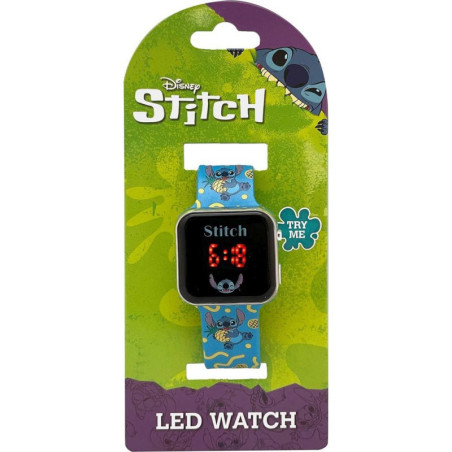 Reloj LED Stitch Digital con Calendario y Hora - Tecnología Led - Licencia Oficial Kid Licensing