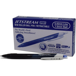 Uni-Ball Jetstream Bolígrafos Azul 1mm Sport - Caja 12 - Tinta Resistente Agua