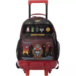 Mochila Escolar Ruedas 23L Retro Videojuegos TOTTO Digibot