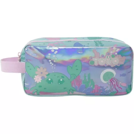 Estuche Escolar Grande Azul TOTTO Reef Friends 23x12x9 cm