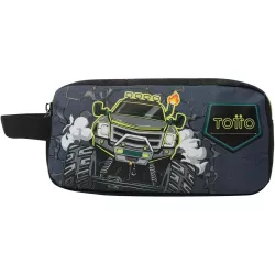 Estuche Escolar Grande Monster Race TOTTO 2 Compartimentos