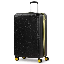Maleta Lois Zion 75cm Rígida ABS TSA 360° Negro/Amarillo