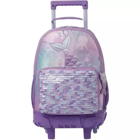 Mochila Ruedas TOTTO Sireny M 23L Sirena Morado Lila