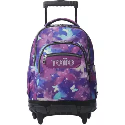 TOTTO Mochila Ruedas Star Butterfly Glitter 14" Eco RPET
