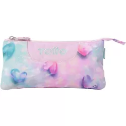 Estuche Escolar 3 Compartimentos TOTTO Shiny Heart