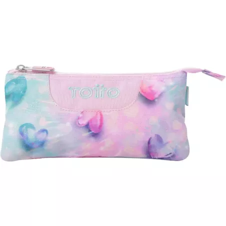 Estuche Escolar 3 Compartimentos TOTTO Shiny Heart