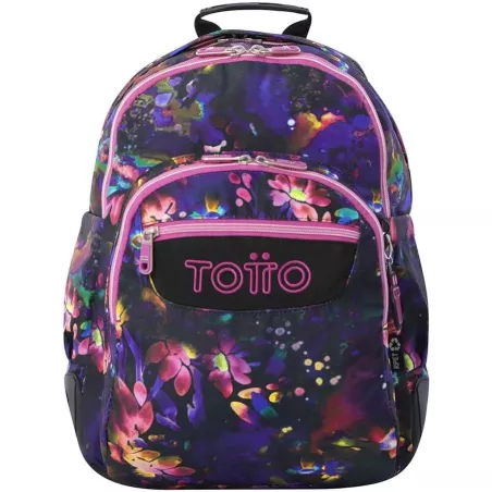 TOTTO Mochila Escolar Flower Galaxy 19,6L Porta PC 14”