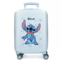 Maleta Cabina Stitch Happyl: Rígida ABS Ultraligero - 4 Ruedas Giratorias