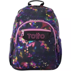 Mochila Escolar TOTTO 20L Flower Galaxy Portátil 14" Eco
