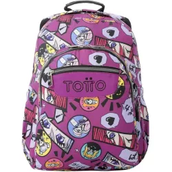 Mochila TOTTO Escolar 20L Kitsune Portátil 14" Eco Friendly