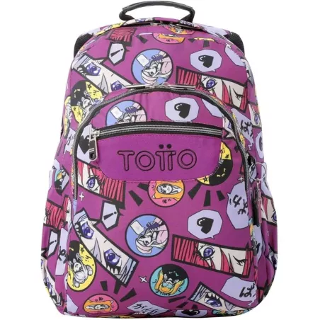 Mochila TOTTO Escolar 20L Kitsune Portátil 14" Eco Friendly