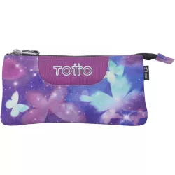 Estuche TOTTO 3 Compartimentos Star Butterfly Glitter