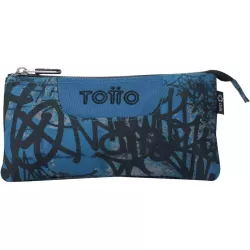 Estuche TOTTO 3 Compartimentos Urban Graph 22x11x3.5 cm