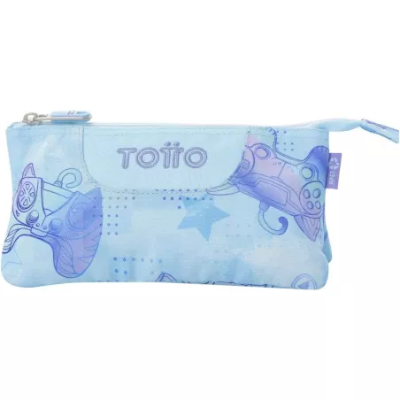 Estuche Escolar TOTTO 3 Compartimentos, Resistente, Polar